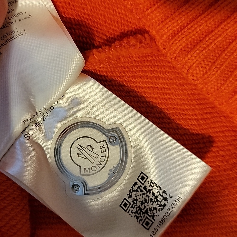 Moncler Off White Rare Orange Hoodie Jacket xxxl - Picture 12 of 16